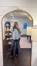 Load image into Gallery viewer, Jenny Light Wash Denim Gathered Top
