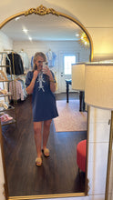 Load image into Gallery viewer, Bella Blue Bow Stripe Dress
