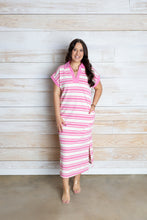 Load image into Gallery viewer, Everyday Stripe Pink Dress
