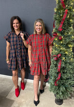 Load image into Gallery viewer, Navy Plaid Basic Dress

