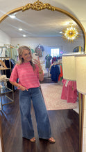 Load image into Gallery viewer, Sage Stripe Bright Pink &amp; White

