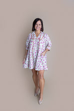 Load image into Gallery viewer, Purple &amp; Brown Floral Dress
