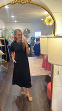 Load image into Gallery viewer, Cassie Lined Black Dress
