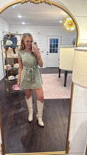 Load image into Gallery viewer, Sage Green Wash Ruffle Dress
