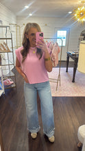 Load image into Gallery viewer, Mia Pink Tank Ridged Top
