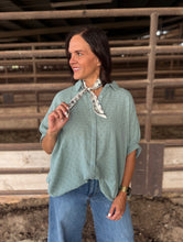 Load image into Gallery viewer, Kendal Sage Green Checkered Top
