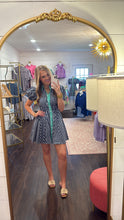 Load image into Gallery viewer, Navy Stripe Green Collar Dress
