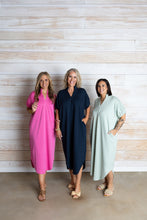 Load image into Gallery viewer, Rachel Bubble Sleeve Pink Maxi Dress
