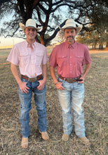 Load image into Gallery viewer, The Ranch Peach Rows Pearl Snap Shirt
