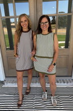 Load image into Gallery viewer, Liv Olive Striped Skirt Set
