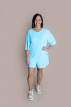 Load image into Gallery viewer, Sky Blue V Romper

