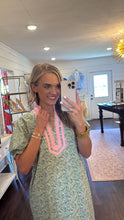 Load image into Gallery viewer, Green &amp; Pink Garden Dress
