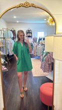 Load image into Gallery viewer, Kelly Green Stitched Dress
