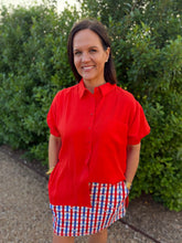 Load image into Gallery viewer, Linda Red Relaxed Top
