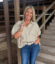 Load image into Gallery viewer, Kendal Brown &amp; Cream Checkered Top
