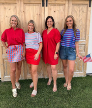 Load image into Gallery viewer, Patriotic Royal Blue Stripe Top
