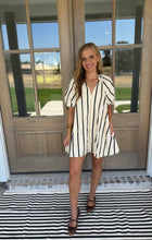 Load image into Gallery viewer, Jill Black &amp; Cream Stripe Dress
