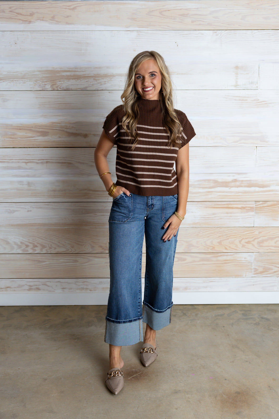 Chocolate Stripe Sweater Vest