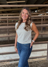 Load image into Gallery viewer, Coco Stripe Basic Top
