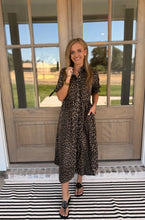 Load image into Gallery viewer, Cheetah Fancy Button Maxi Dress
