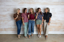 Load image into Gallery viewer, Chocolate Fancy Collared Top
