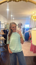 Load image into Gallery viewer, Sage Stripe Mint &amp; White Top
