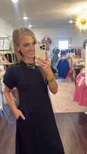 Load image into Gallery viewer, Cassie Lined Black Dress
