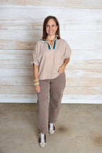 Load image into Gallery viewer, Chocolate V Collared Top
