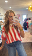 Load image into Gallery viewer, Cassie Red Stripe Top
