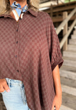 Load image into Gallery viewer, Kendal Brown Checkered Top
