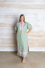 Load image into Gallery viewer, Green &amp; Pink Garden Dress

