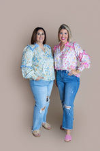 Load image into Gallery viewer, Pink Floral Easter Top
