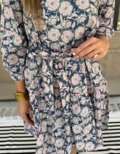 Load image into Gallery viewer, Valerie Pink &amp; Olive Long Sleeve Floral Dress

