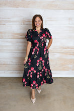 Load image into Gallery viewer, Black Rose Long Dress

