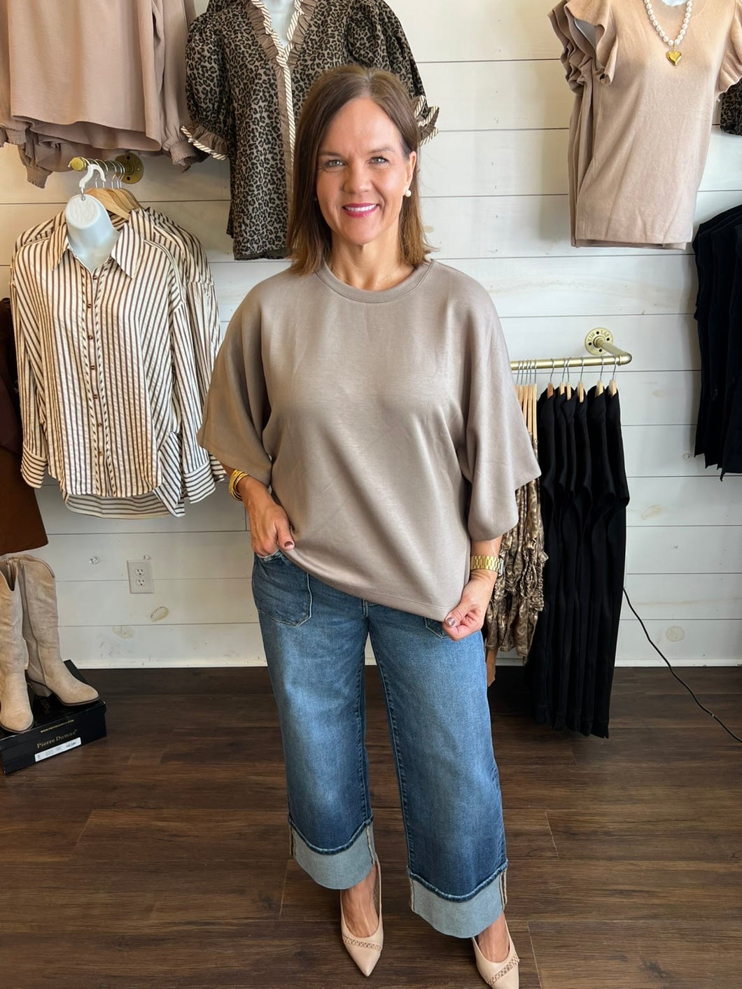 Taupe Basic Tee Shirt