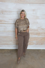 Load image into Gallery viewer, Gold Shimmer Cheetah Top

