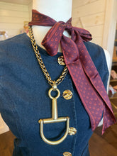 Load image into Gallery viewer, Large Gold Snaffle Bit On Chain Necklace
