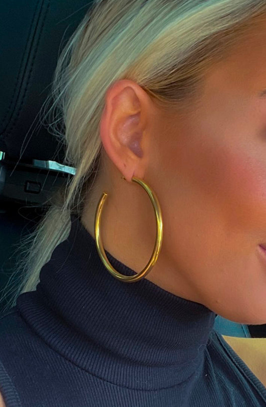 Gold Large Hoops