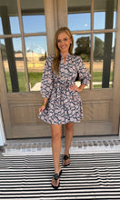 Load image into Gallery viewer, Valerie Pink &amp; Olive Long Sleeve Floral Dress
