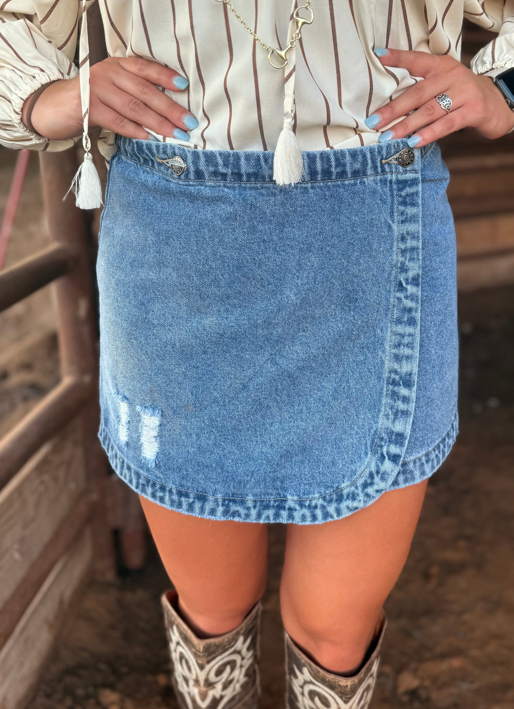 Denim Wrap Around Skirt