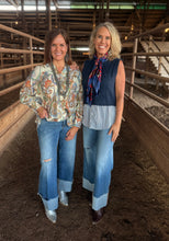 Load image into Gallery viewer, Navy Knit Stripe Top

