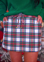 Load image into Gallery viewer, White Christmas Plaid Skort
