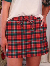 Load image into Gallery viewer, Red Christmas Plaid Skort
