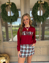 Load image into Gallery viewer, White Christmas Plaid Skort
