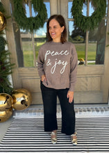 Load image into Gallery viewer, Peace &amp; Joy Tan Sweater
