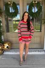 Load image into Gallery viewer, Pink Christmas Stripe Set
