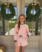 Load image into Gallery viewer, Christmas Cream Stripe Set
