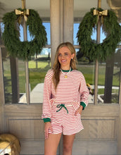 Load image into Gallery viewer, Christmas Cream Stripe Set
