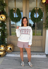 Load image into Gallery viewer, Let’s Be Merry Gingham Short Set
