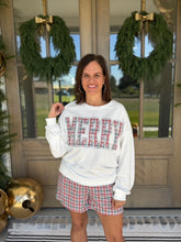 Load image into Gallery viewer, Let’s Be Merry Gingham Short Set
